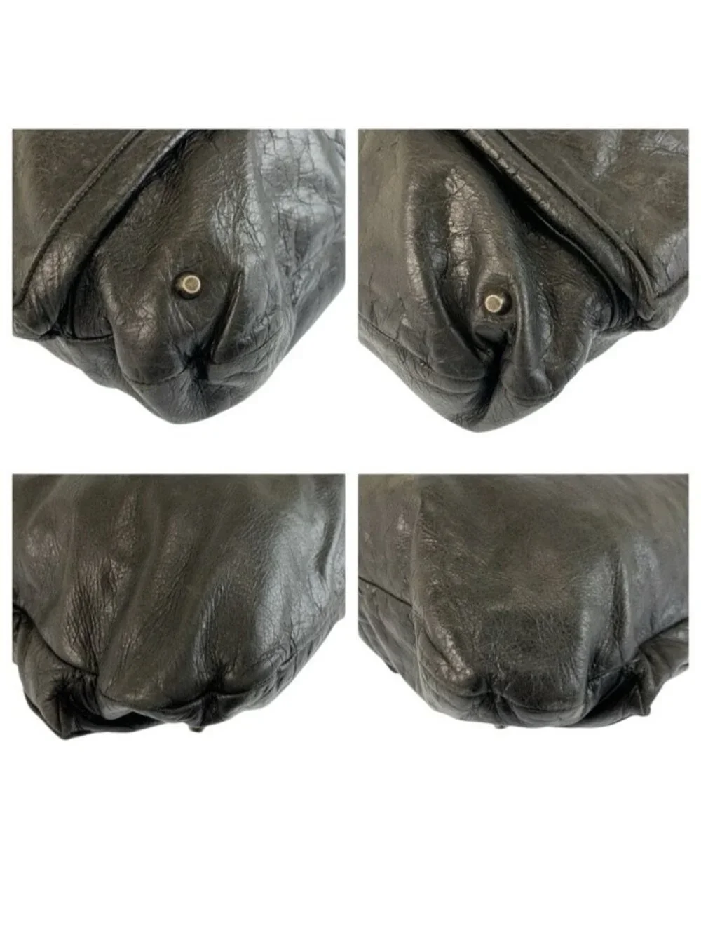 Balenciaga Classic Square Black Leather Tote Shoulder